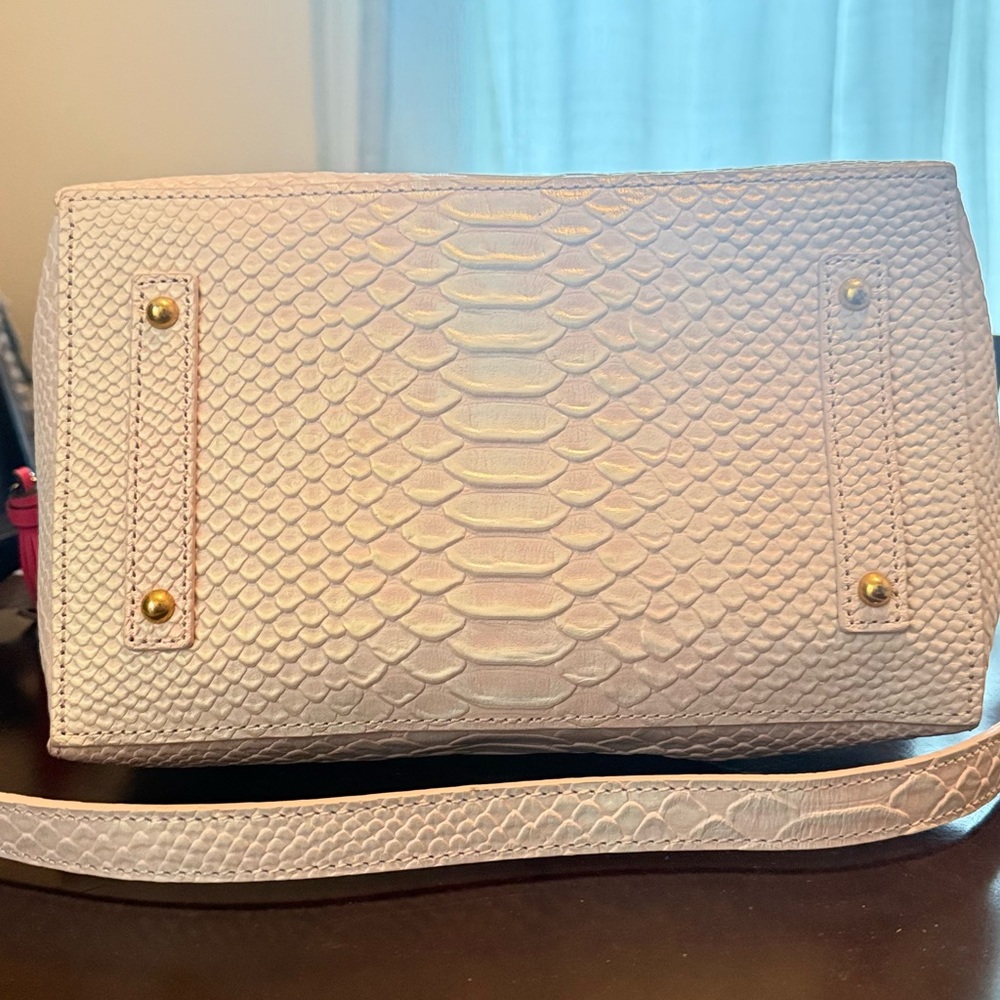 Dooney & Bourke Pink Textured Leather Satchel - Picture 2 of 7